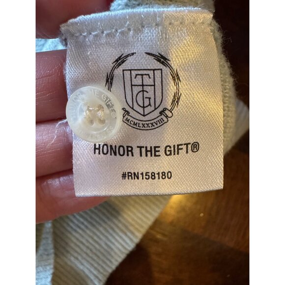 Honor The Gift Sweater Women XS Blue Gray Knit Monogram Short Sleeve Polo Preppy - Picture 11 of 12
